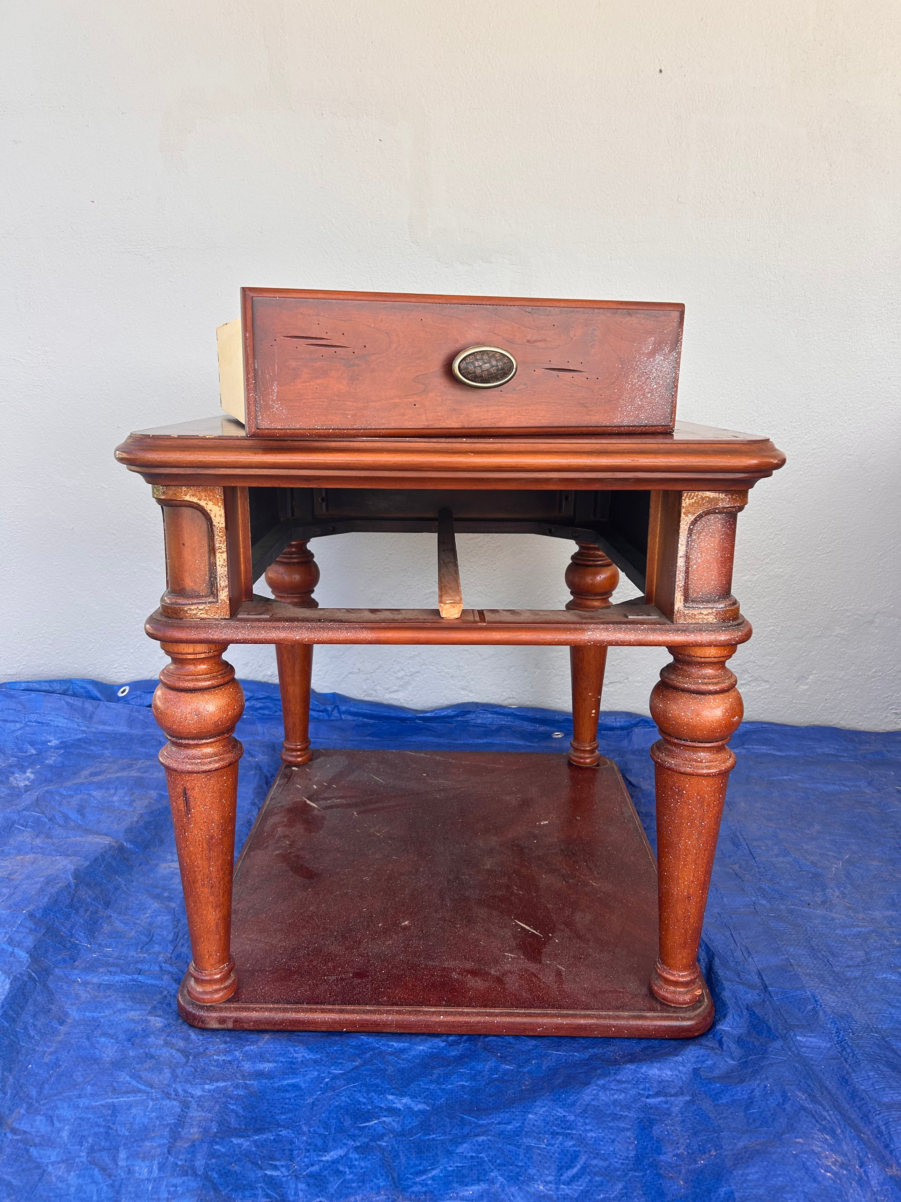 Wooden Nightstand (Floral)